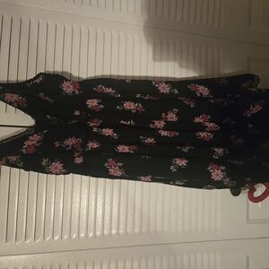 Floral Black Dress